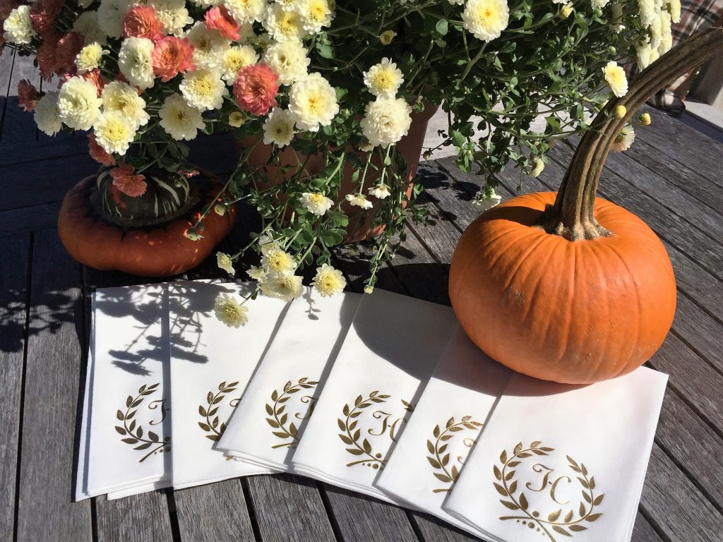 wreath initial guest towels